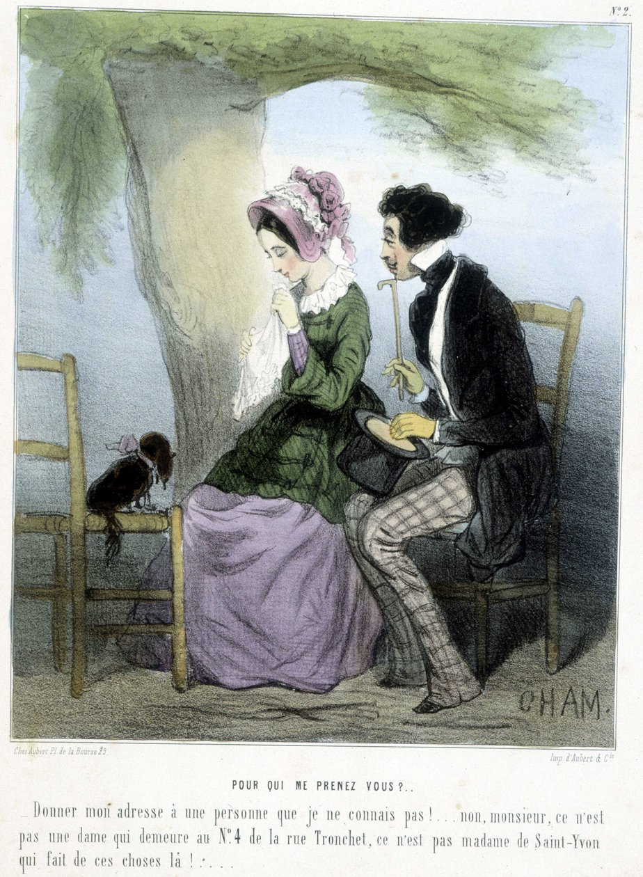 Vem tror du att jag är? - i "" Madeleines"" av Cham, v.1870-1880 av Amédée de Noé