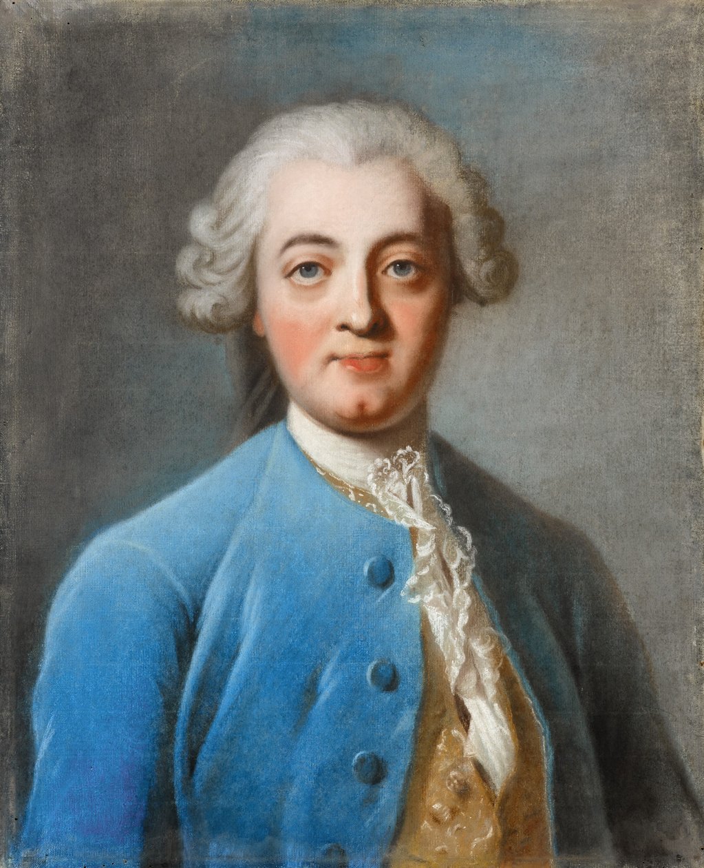 Porträtt av Claude Adrien Helvetius 1715-1771 av Charles Amedee Philippe van Loo