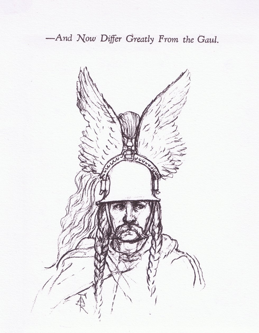 En gallisk hövding, illustration från The Roman Soldier, 1928 av Amedee Forestier