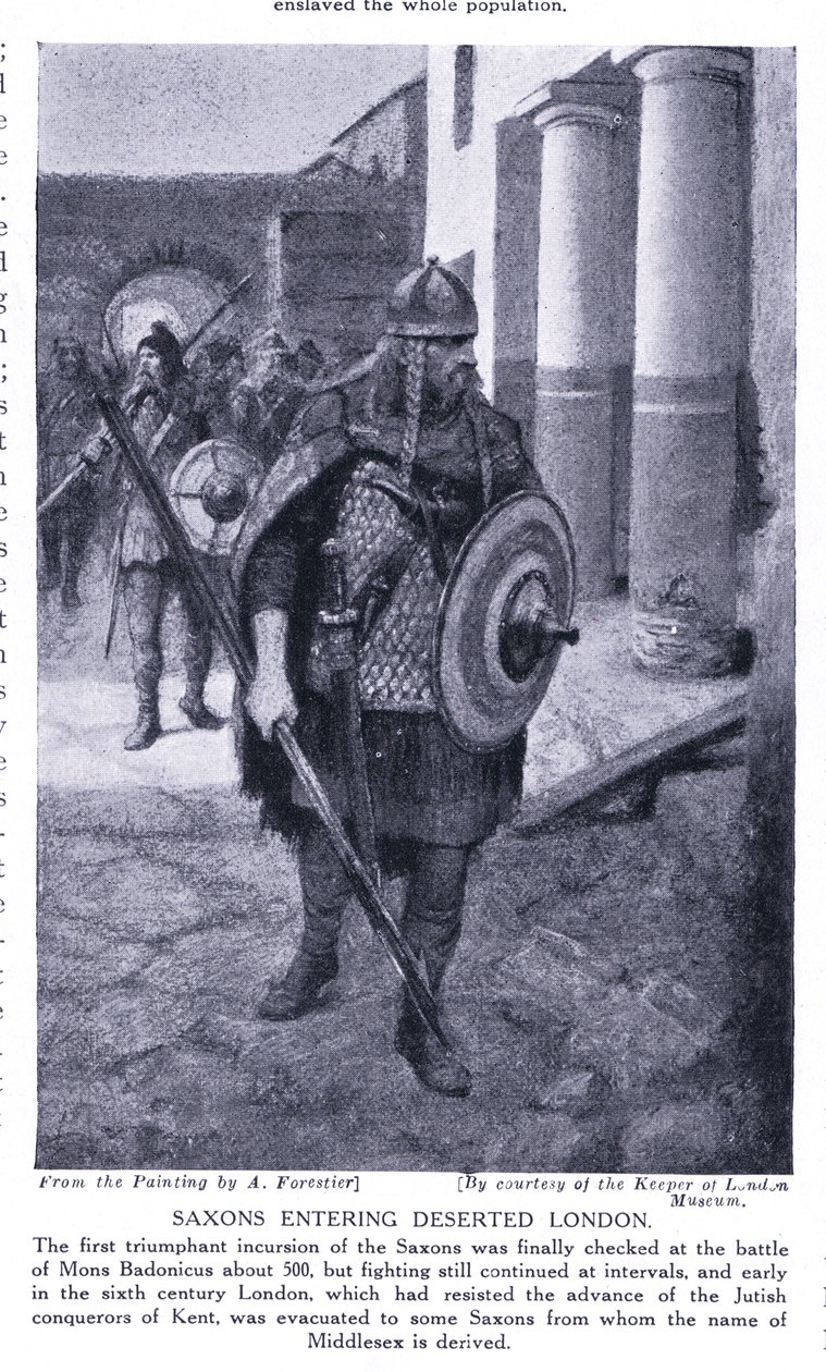 Saxare på väg in i det öde London, 1920-talet av Amedee Forestier