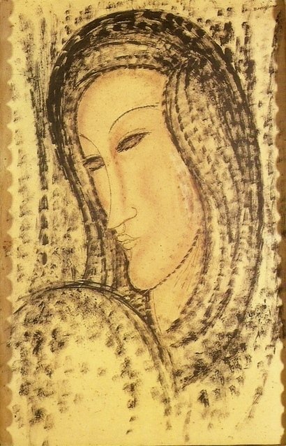  Portrait of a young widownFrancais : Portrait dune jeune veuvenPortugues: Retrato de uma jovem viuvan av Amedeo Modigliani