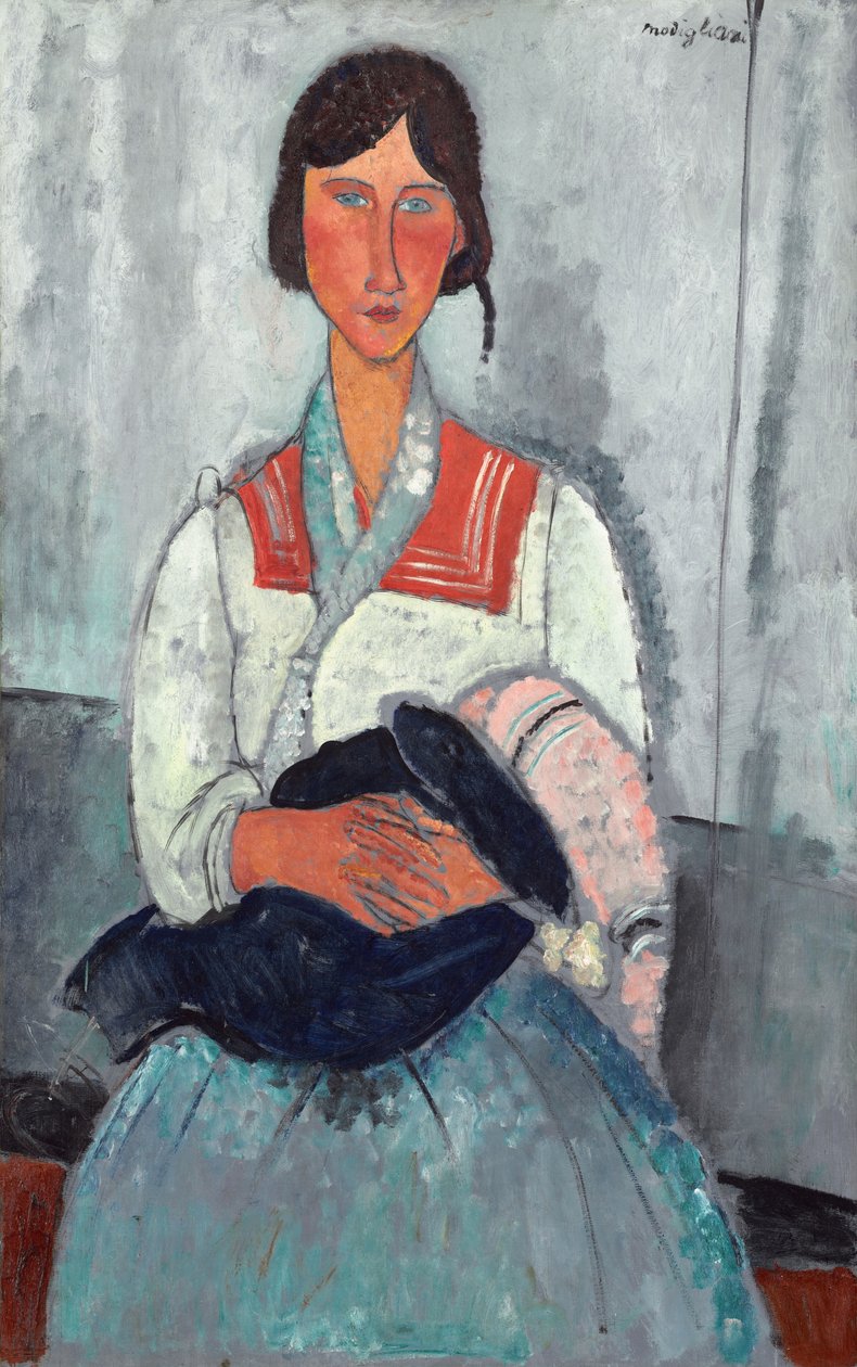 Gypsy Woman with Baby  av Amedeo Modigliani