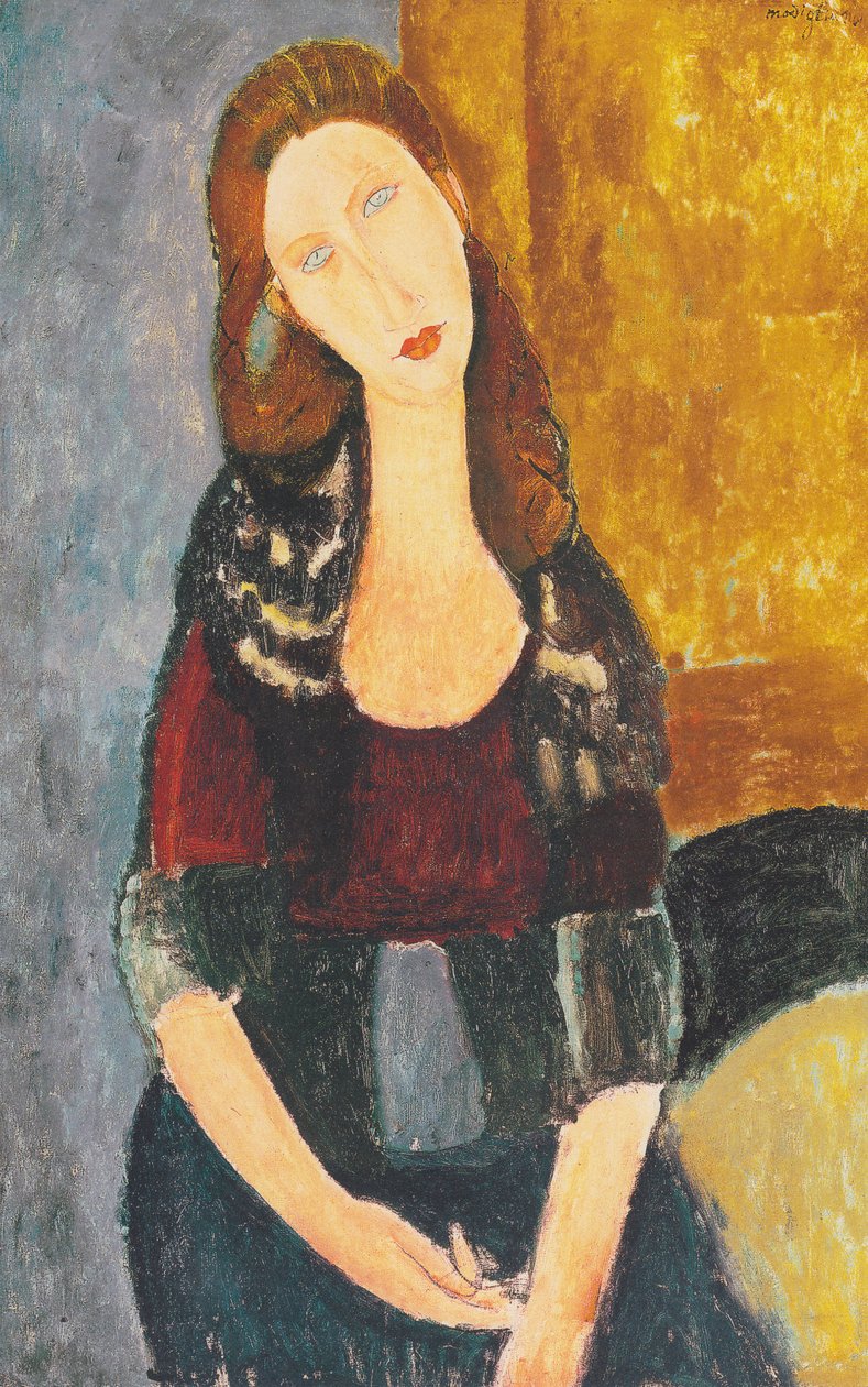 Jeanne Hebuterne, sittande av Amedeo Modigliani