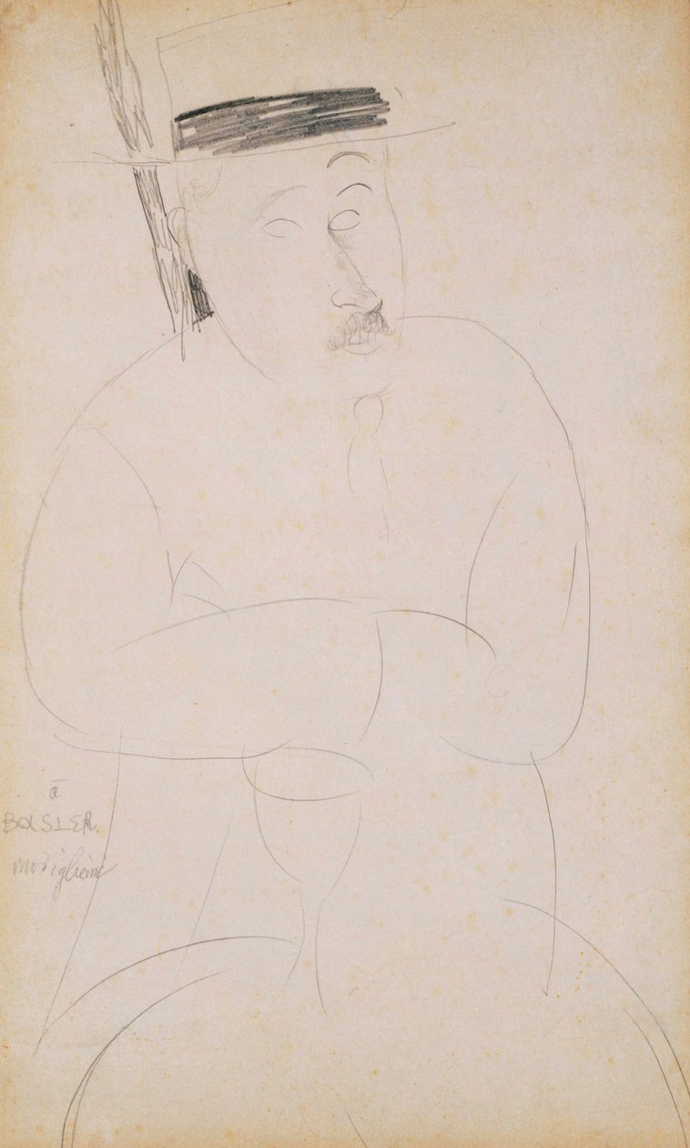 Portrait of Adolphe Basler av Amedeo Modigliani
