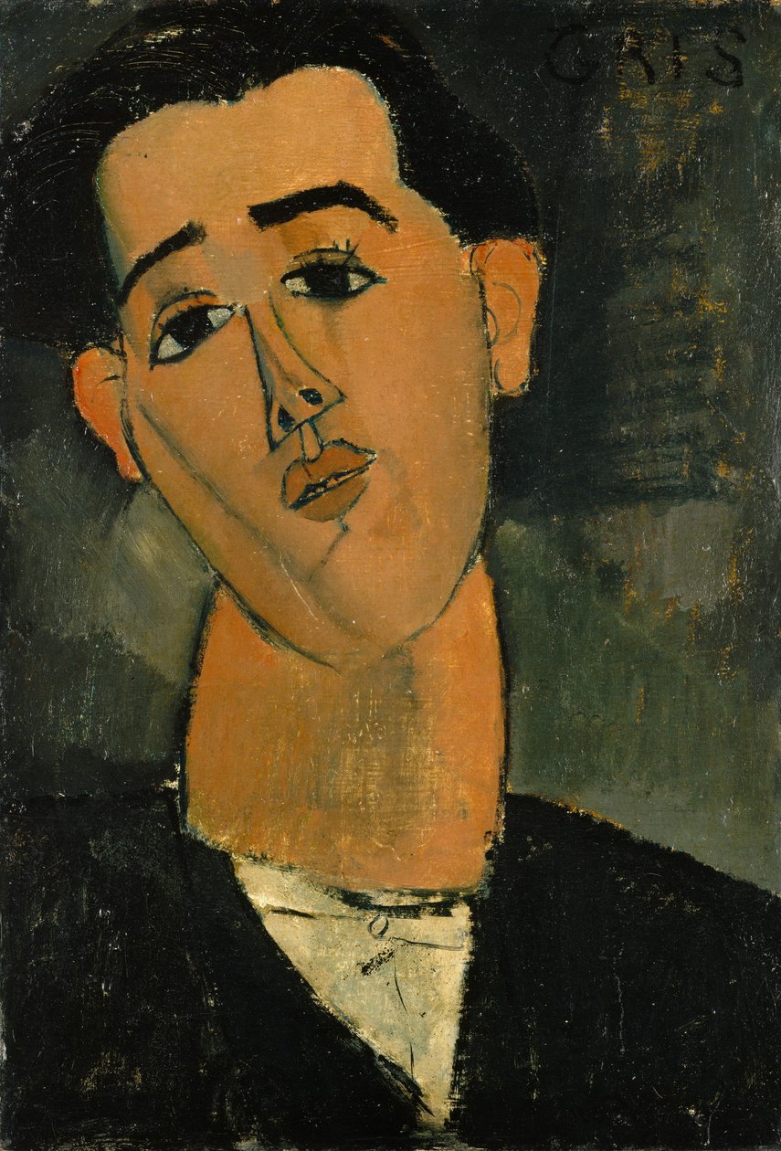 Porträtt av Juan Gris (1887-1927) 1915 av Amedeo Modigliani