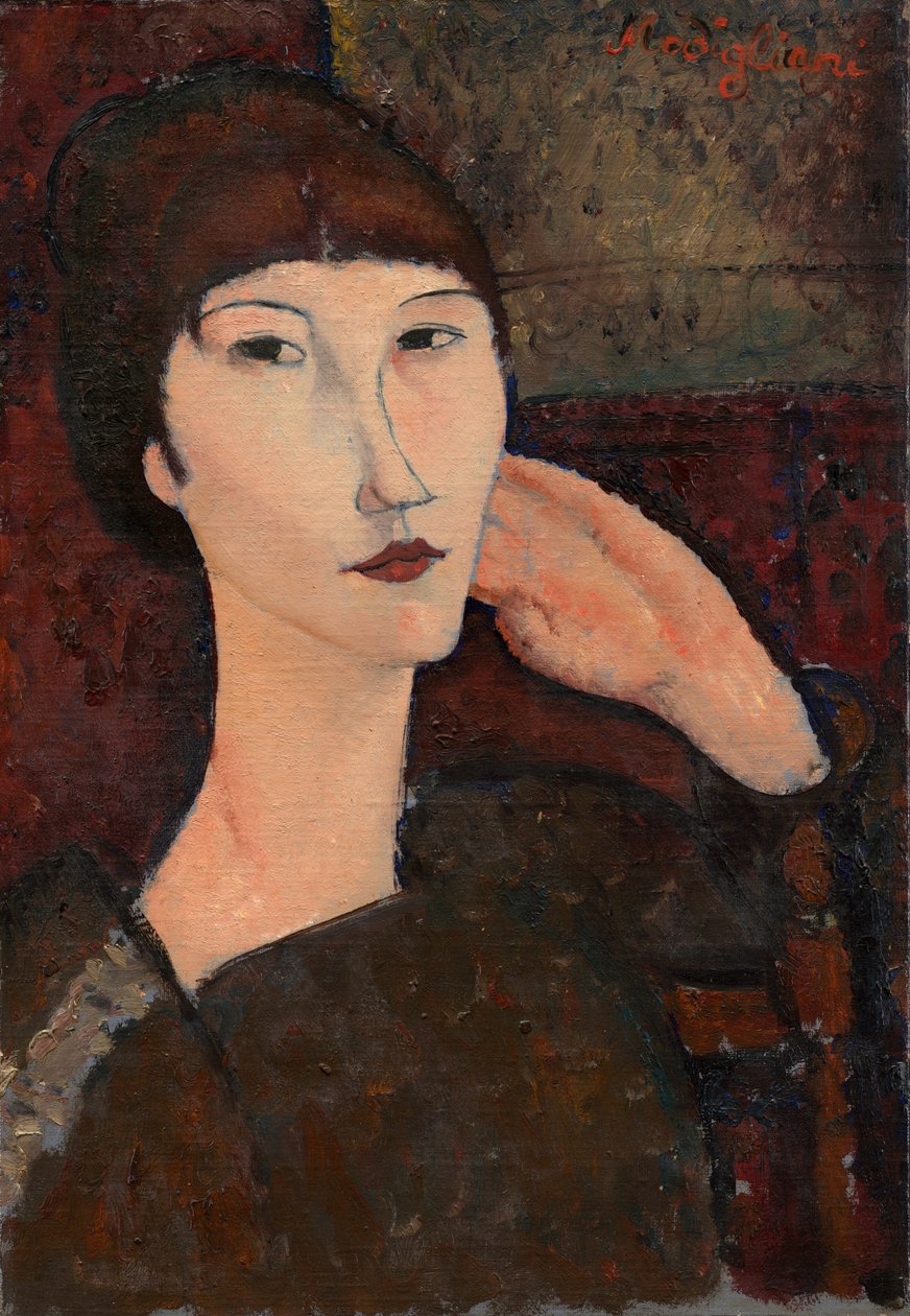 Adrienne (Kvinna med lugg) av Amedeo Modigliani