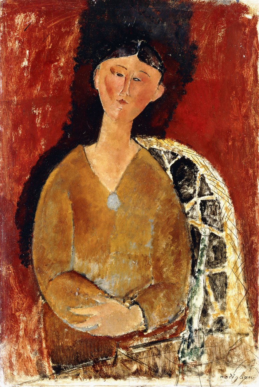 Beatrice Hastings sittande, 1915 av Amedeo Modigliani