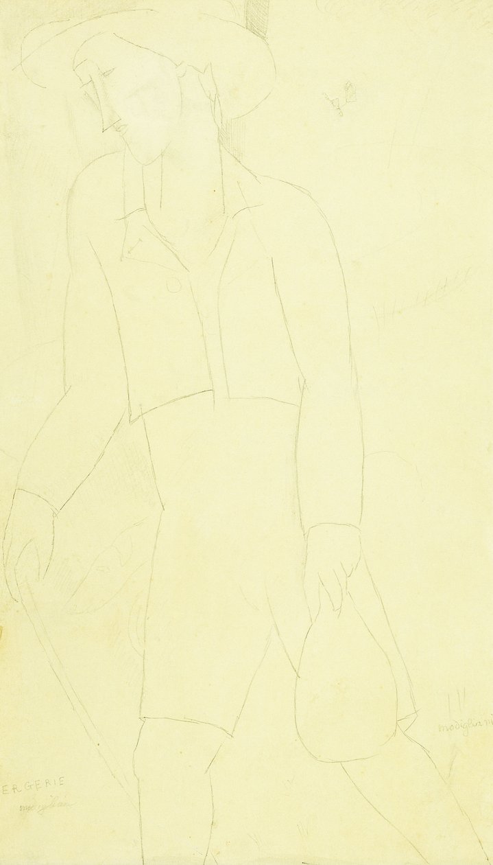 Fårstall, 1915-16 av Amedeo Modigliani