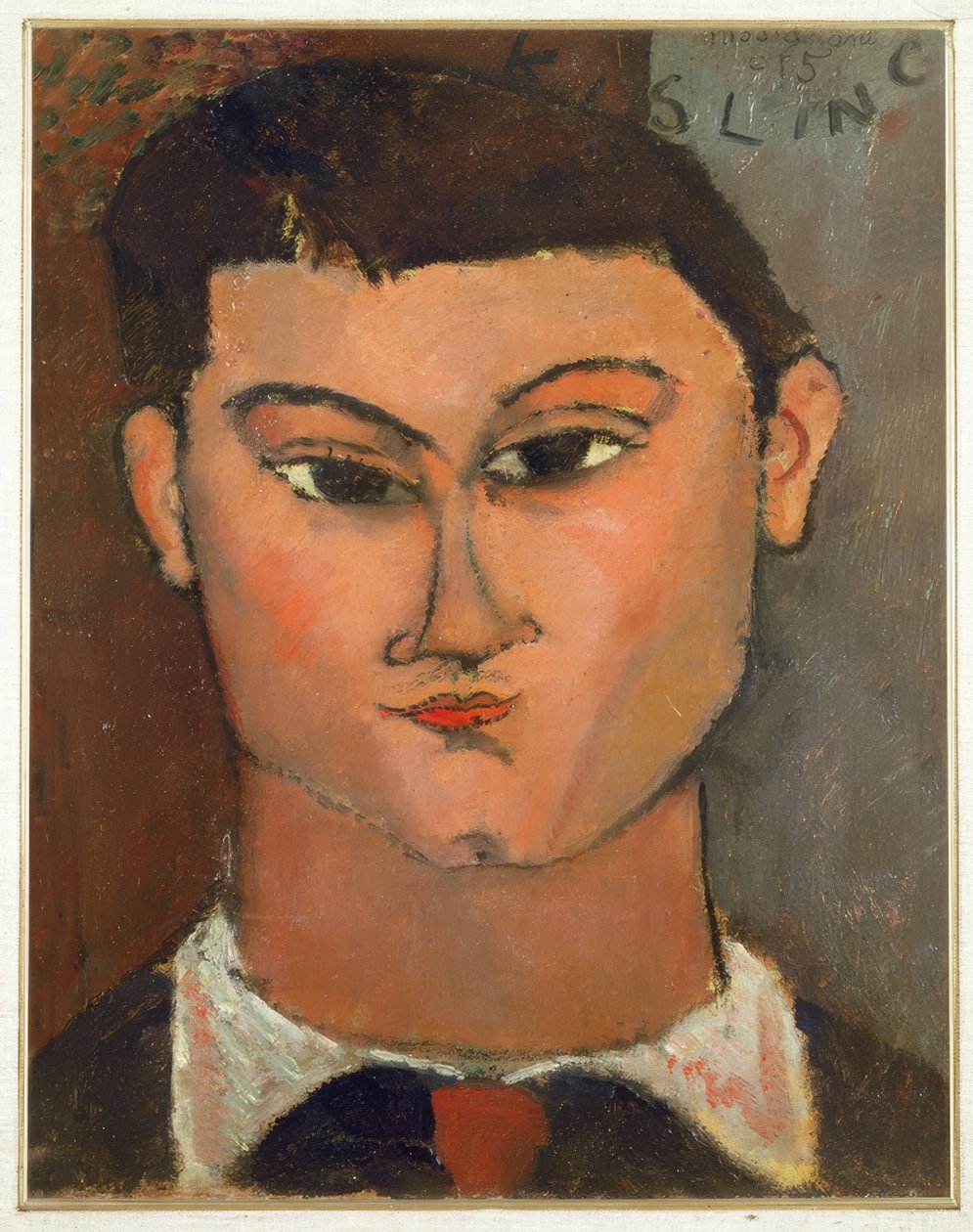 Porträtt av målaren Moïse Kisling av Amedeo Modigliani