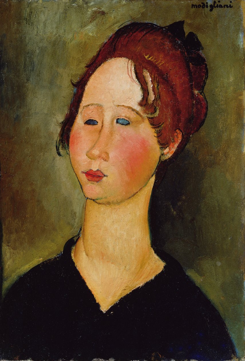 Burgundisk kvinna, 1918 av Amedeo Modigliani