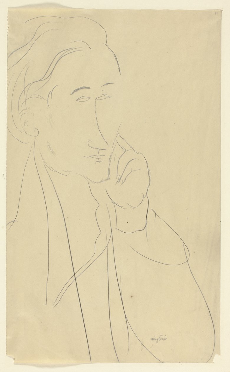 Byst av Zborowski av Amedeo Modigliani