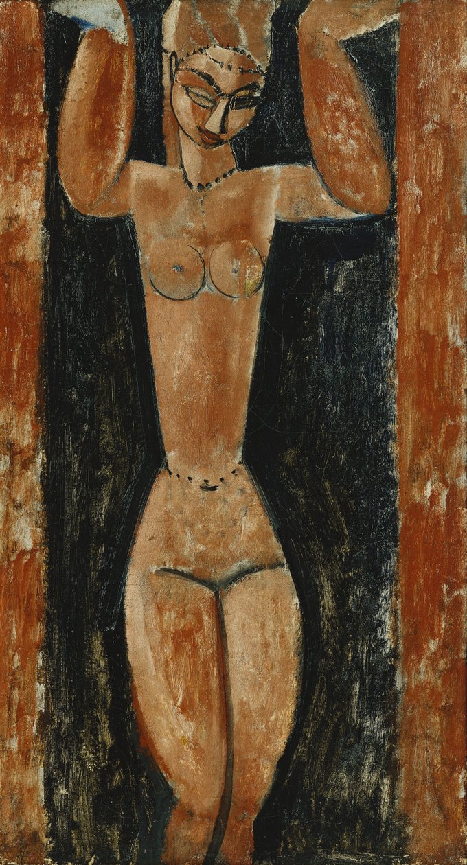 karyatid; Cariatide, ca 1911-1913 av Amedeo Modigliani