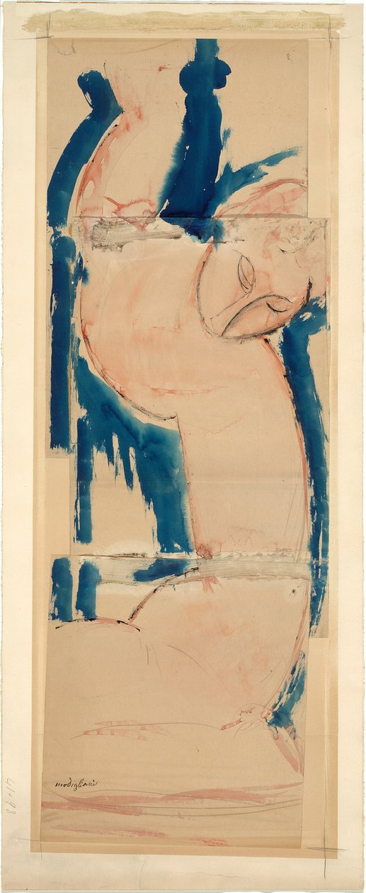 Karyatid: Rose and Blue av Amedeo Modigliani