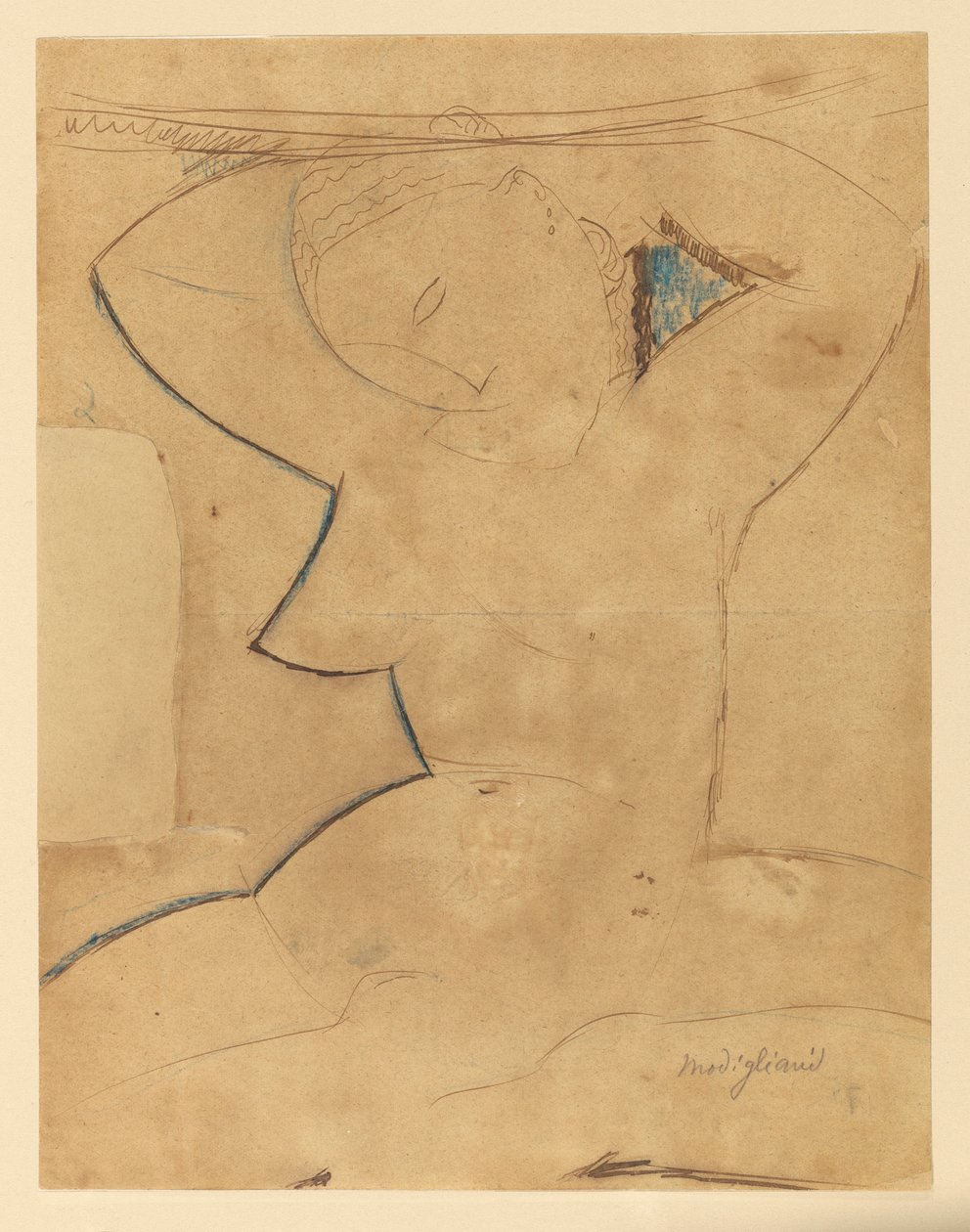 Caryatide au Sein Pointu (Caryatid med spetsigt bröst) av Amedeo Modigliani