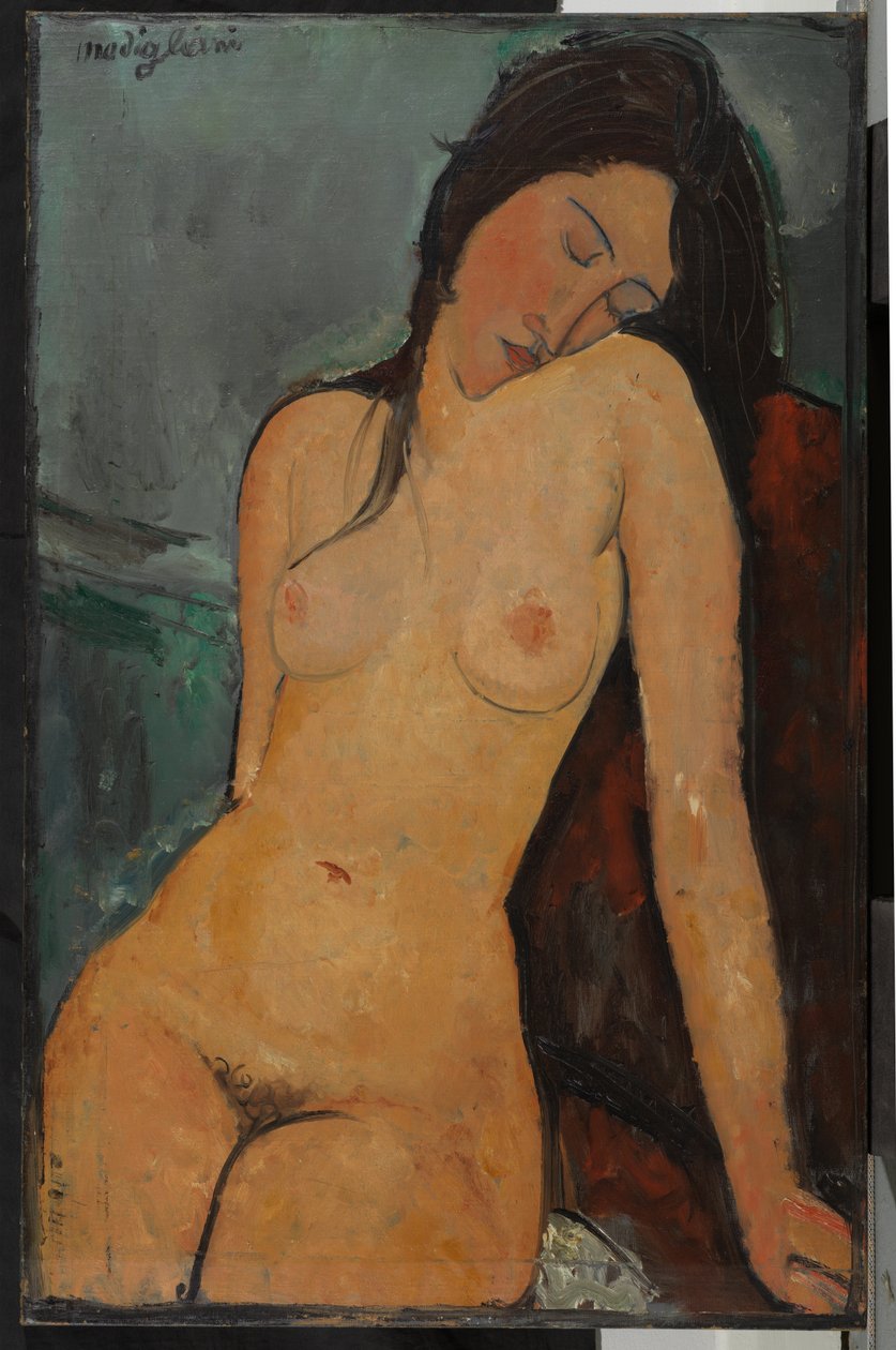 Naken kvinna, ca 1916 (olja på duk) av Amedeo Modigliani