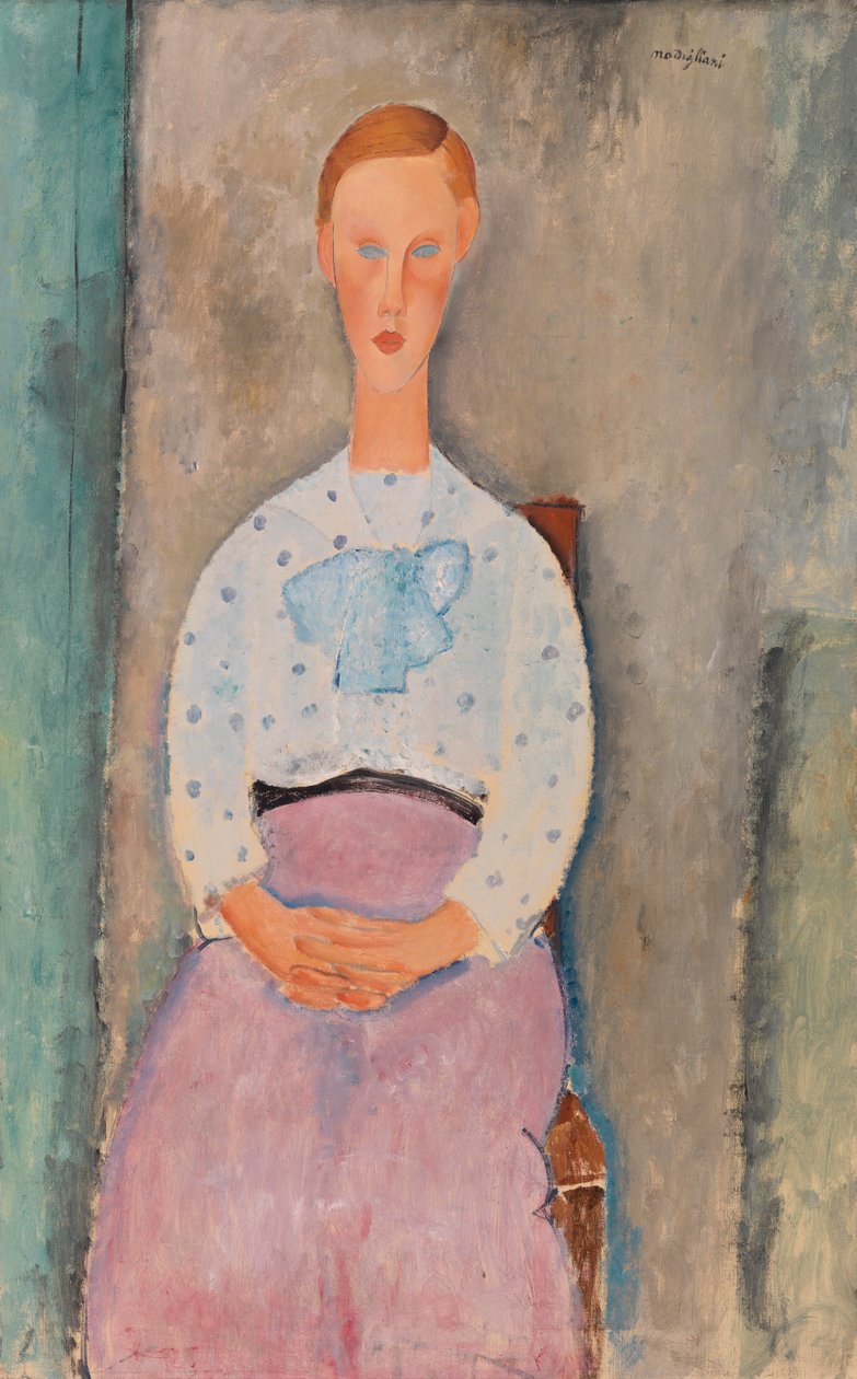 Flickan med den prickiga blusen av Amedeo Modigliani