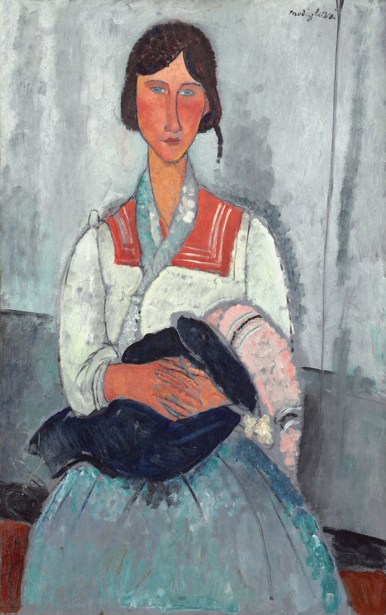Zigensk kvinna med baby av Amedeo Modigliani