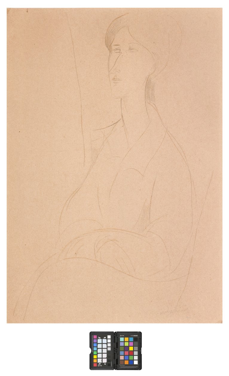Hanks Zborowska med händerna i knät av Amedeo Modigliani