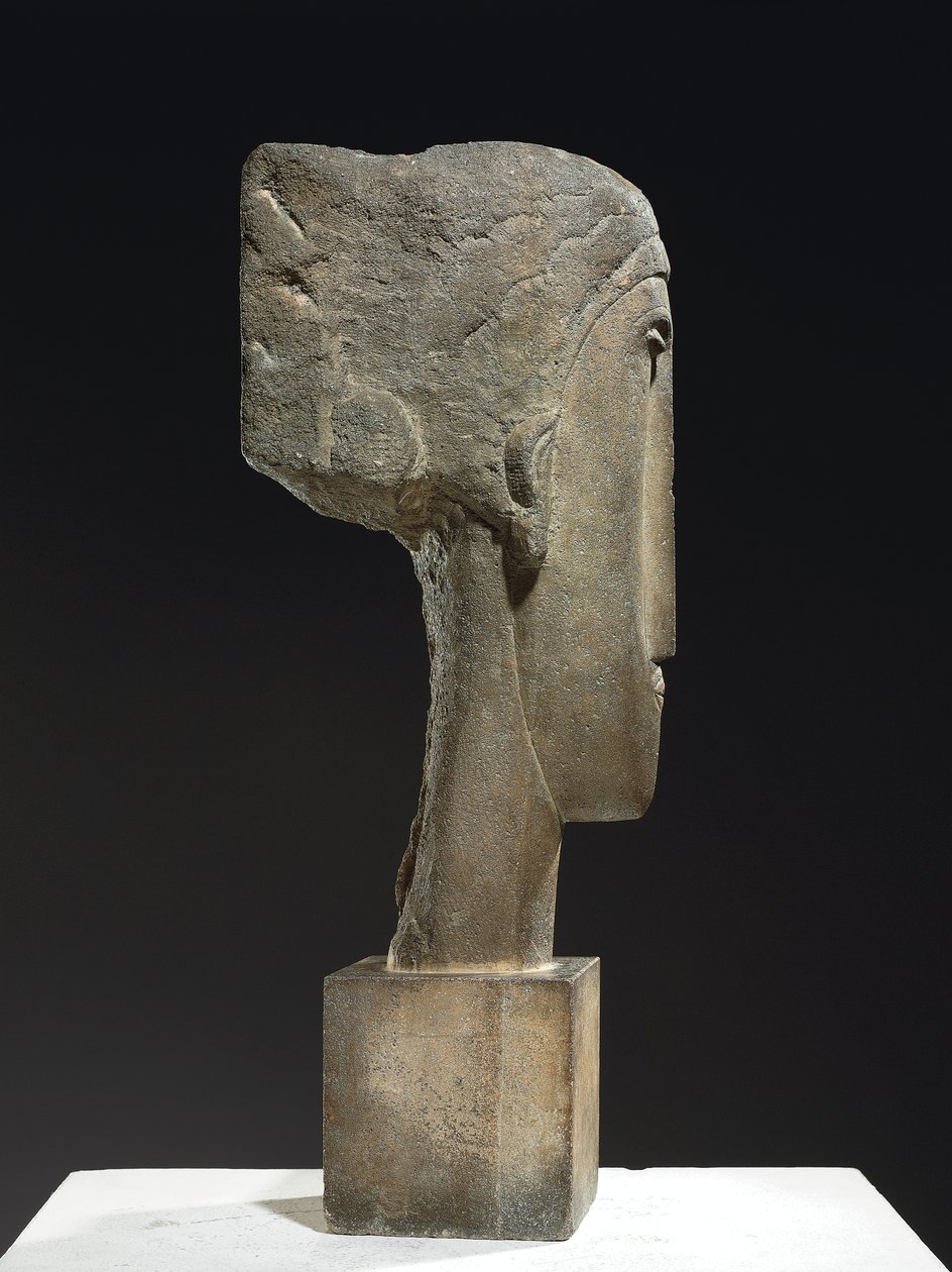 Huvud, ca 1910-12 (kalksten) av Amedeo Modigliani
