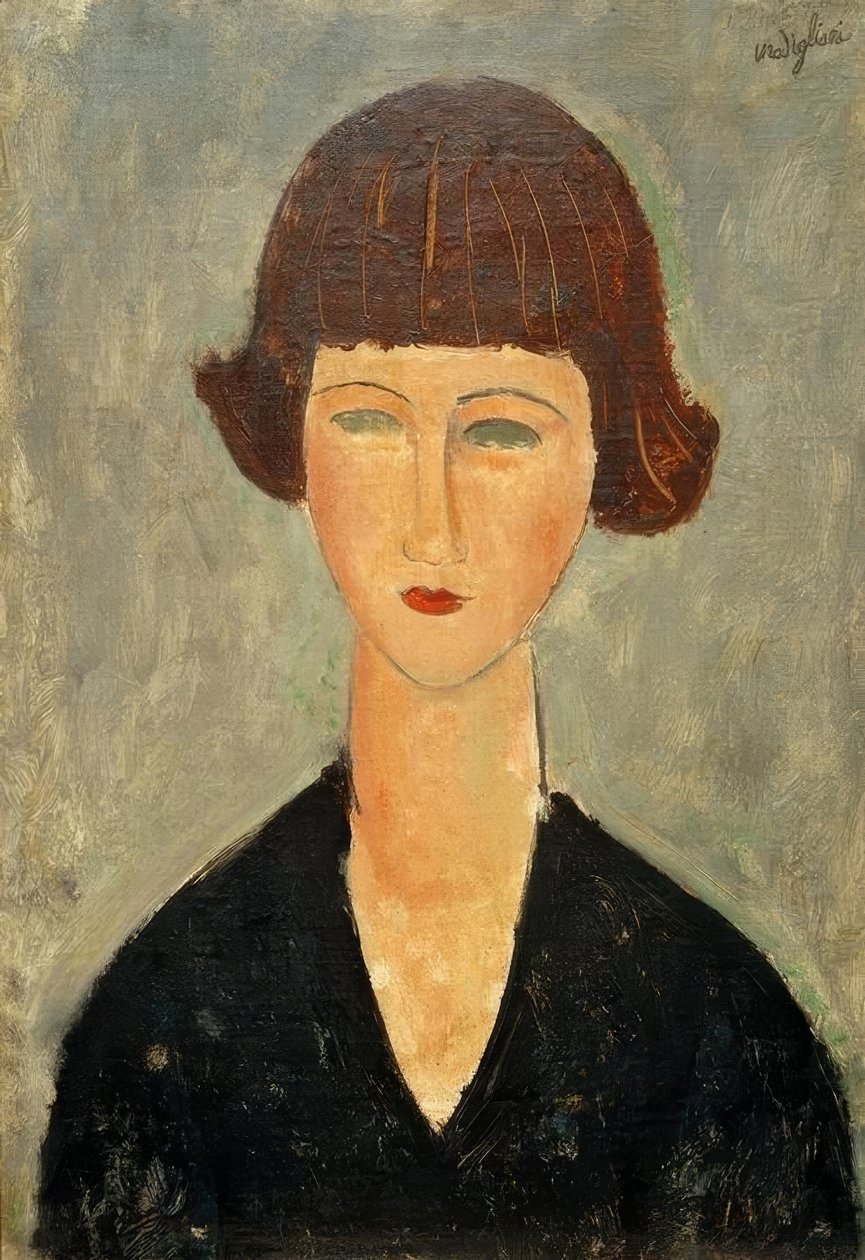 Ung brunett av Amedeo Modigliani