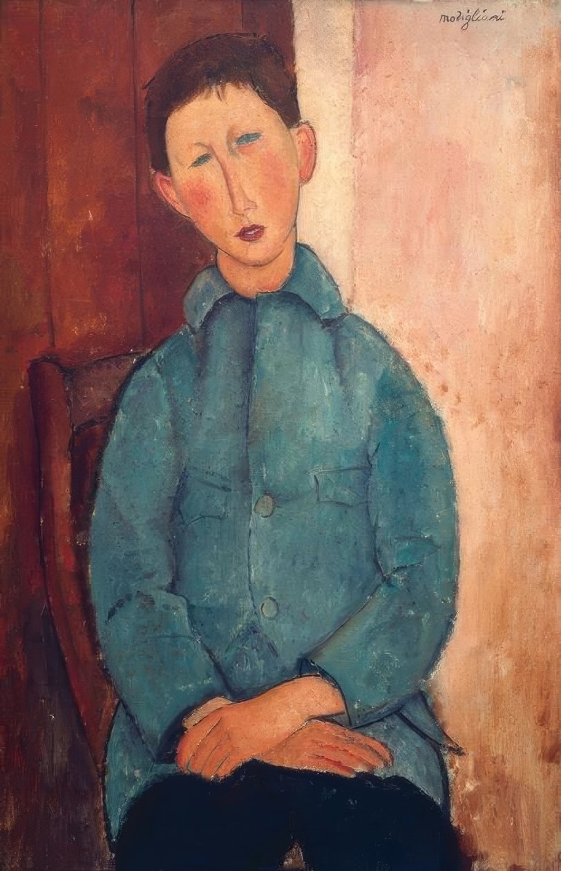 Pojke i blå jacka av Amedeo Modigliani