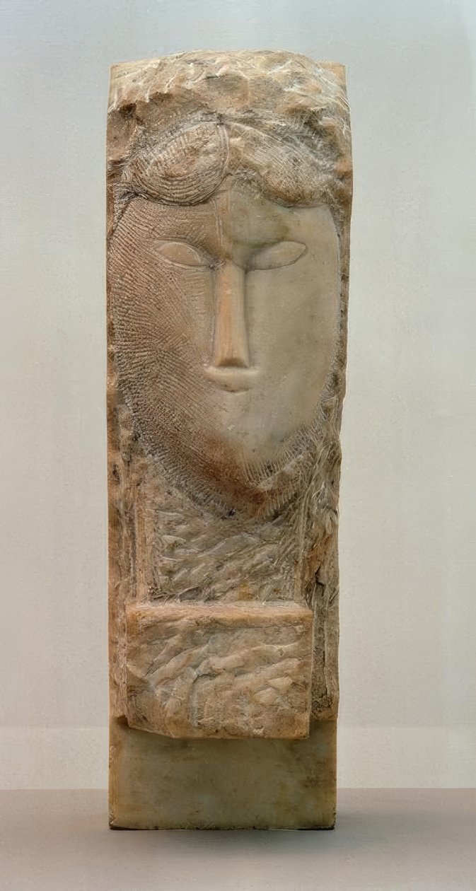 Huvudet av en kvinna av Amedeo Modigliani