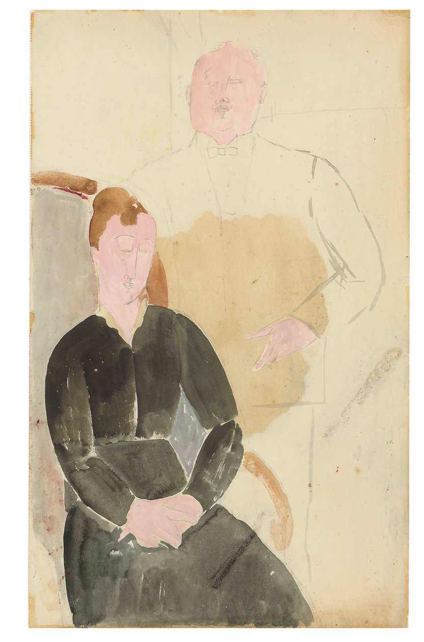 Hushållet, 1915 av Amedeo Modigliani