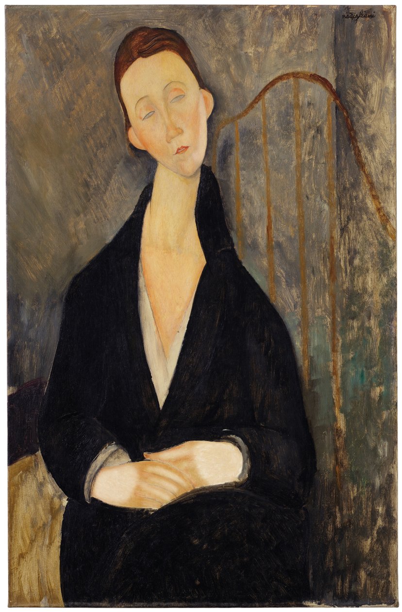 Lunia Czechowska (i svart klänning) av Amedeo Modigliani