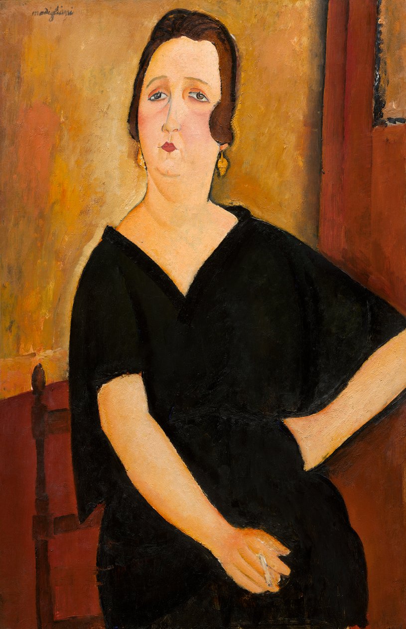 Madame Amédée (Kvinna med cigarett) 1918 (olja på duk) av Amedeo Modigliani
