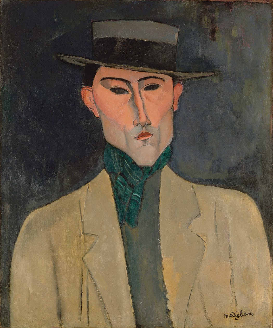 Man i hatt av Amedeo Modigliani