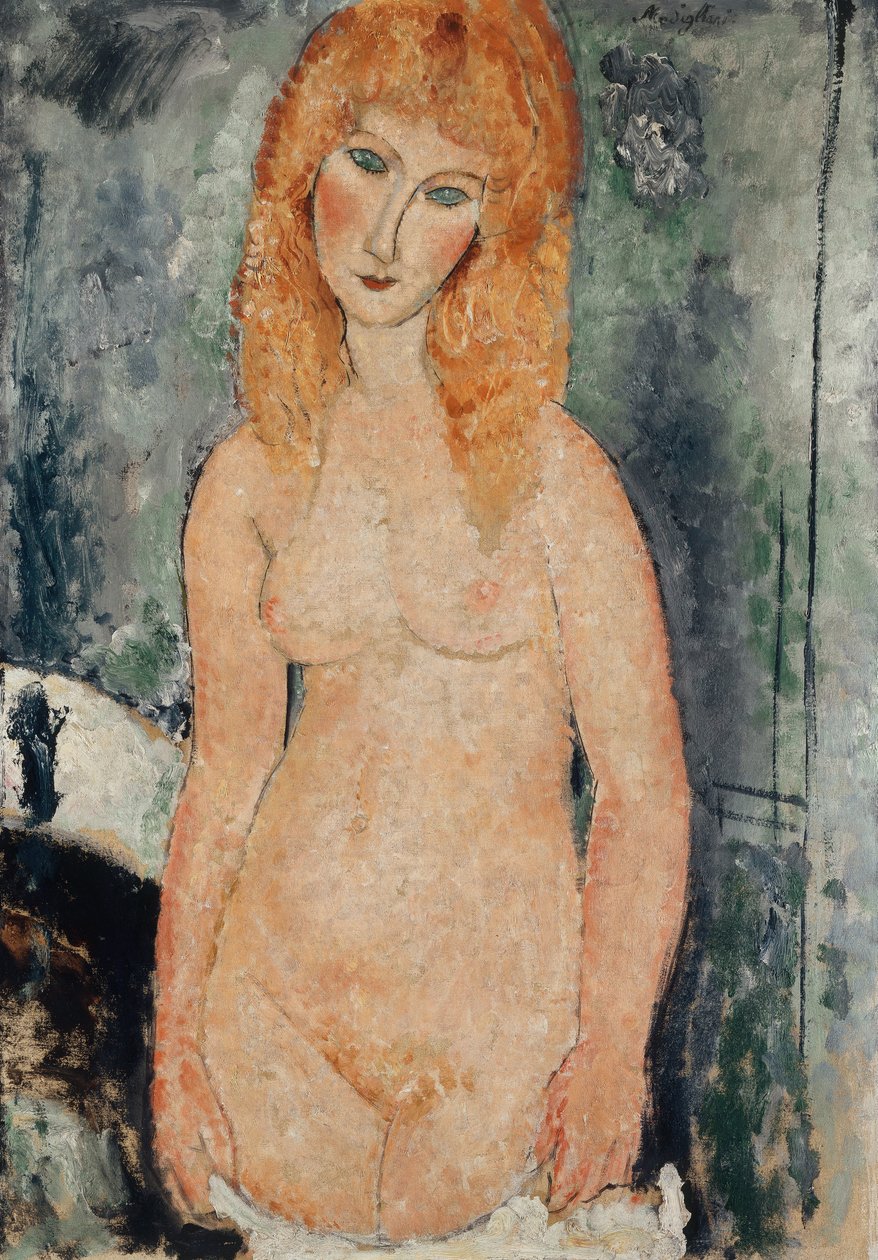 Naken stående, ca 1917-18 av Amedeo Modigliani
