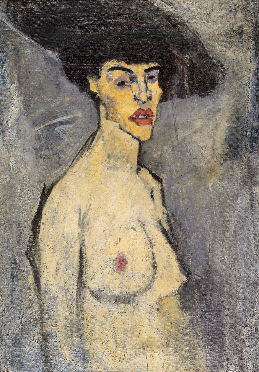 Naken med hatt av Amedeo Modigliani