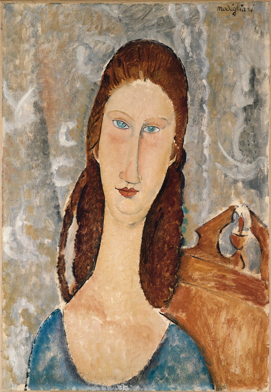 Porträtt av Jeanne Hebuterne (olja på duk) av Amedeo Modigliani