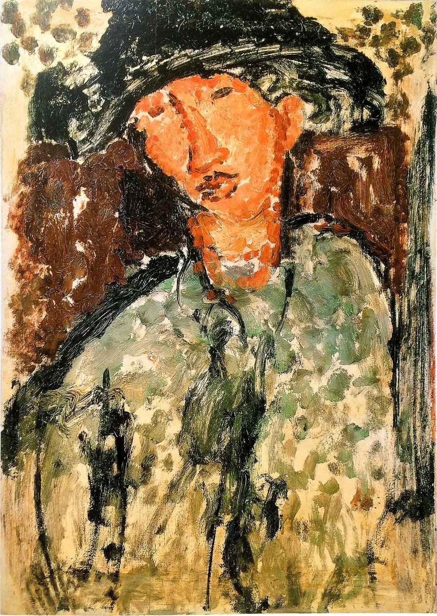 Porträtt av Chaim Soutine 1893-1943. av Amedeo Modigliani