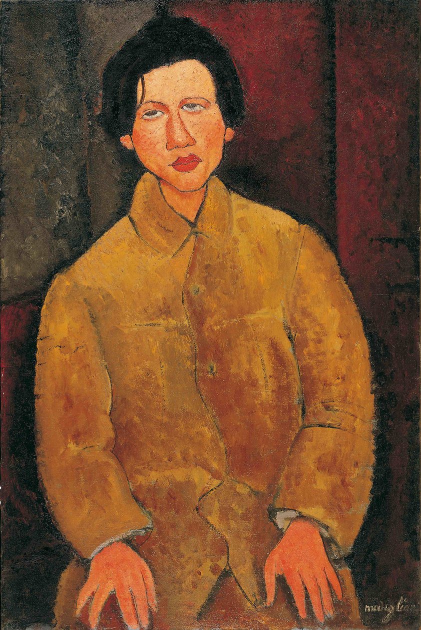 Porträtt av Chaim Soutine 1893-1943 av Amedeo Modigliani