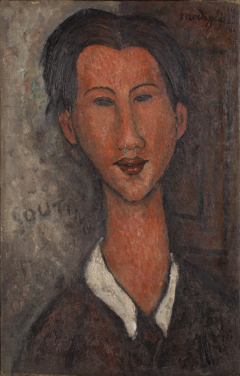 Porträtt av Chaïm Soutine 1893-1943, 1917 av Amedeo Modigliani