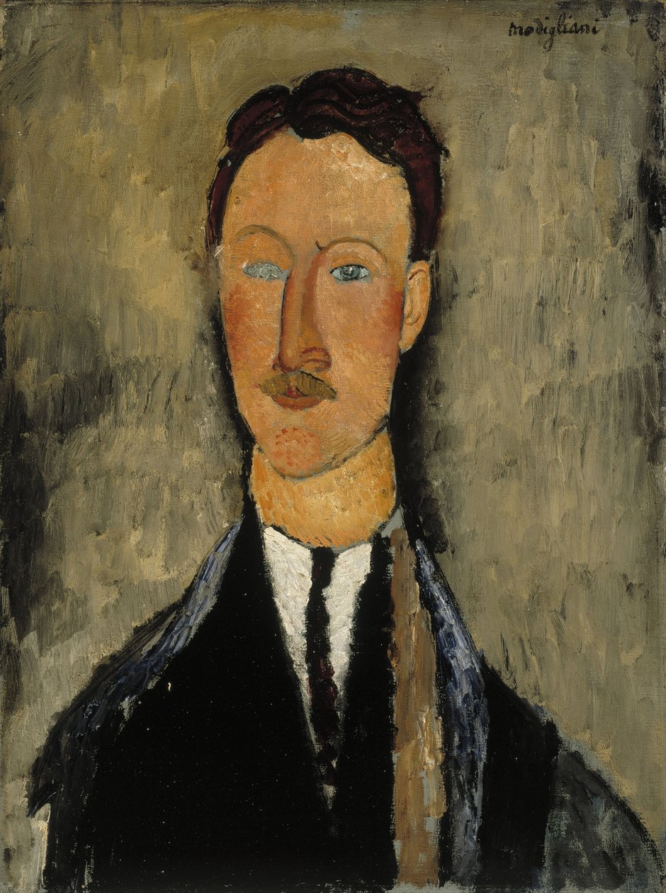 Porträtt av Leopold Survage (1879-1968) - Peinture de Amedeo Modigliani av Amedeo Modigliani