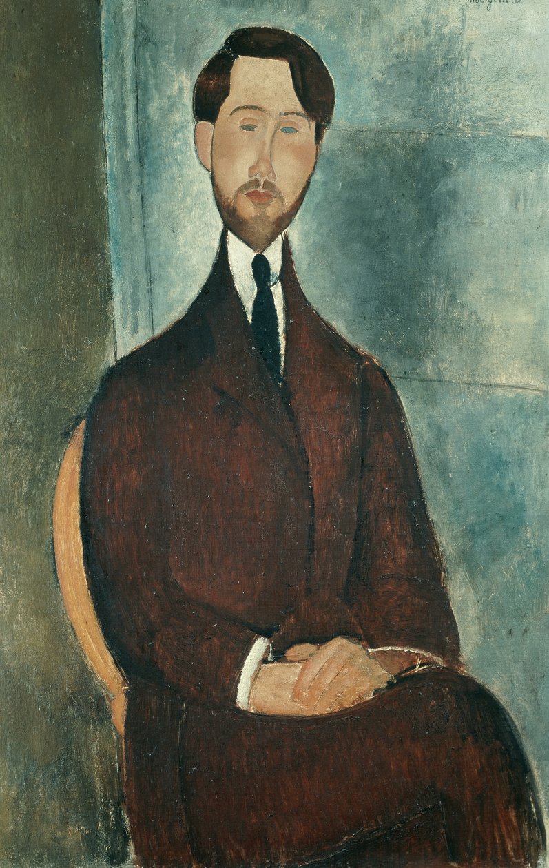 Porträtt av Leopold Zborowski av Amedeo Modigliani