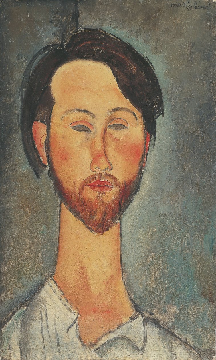 Porträtt av Léopold Zborowski 1889-1932, 1918. av Amedeo Modigliani