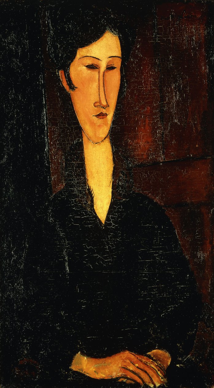 Porträtt av Madam Zborowska; Riratto di Mne Zborowska, 1917 av Amedeo Modigliani