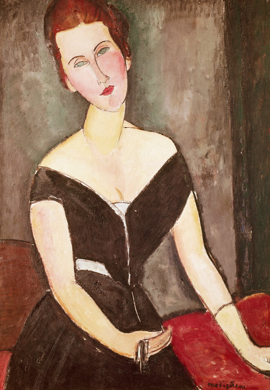 Porträtt av Madame Georges Van Muyden, av Amedeo Modigliani (1884-1920), olja på duk av Amedeo Modigliani