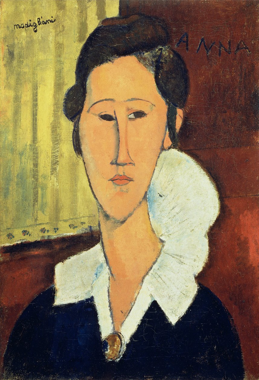 Porträtt av Madame Hanka Zborowska, 1917 av Amedeo Modigliani
