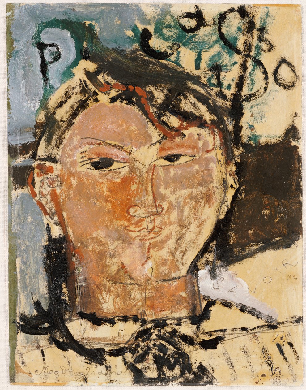 Porträtt av Picasso, 1915 av Amedeo Modigliani