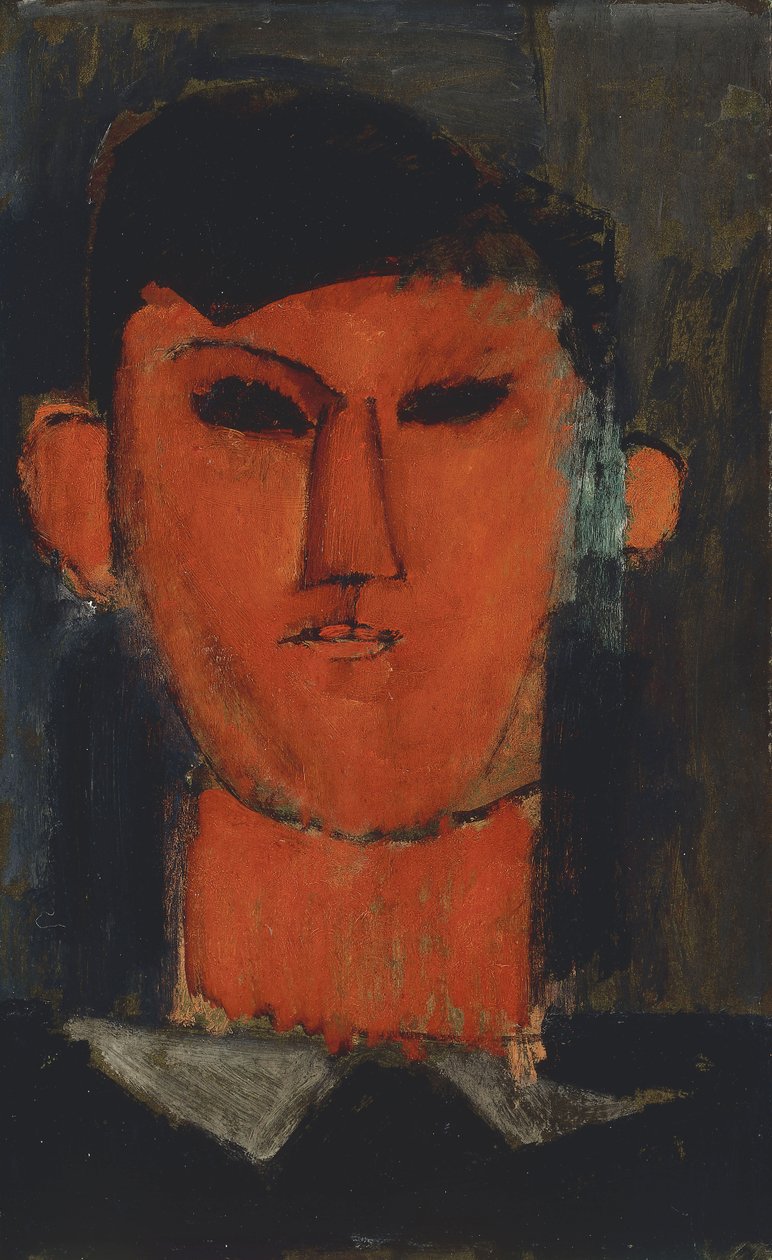Porträtt av Picasso; Porträtt av Picasso, 1915 av Amedeo Modigliani