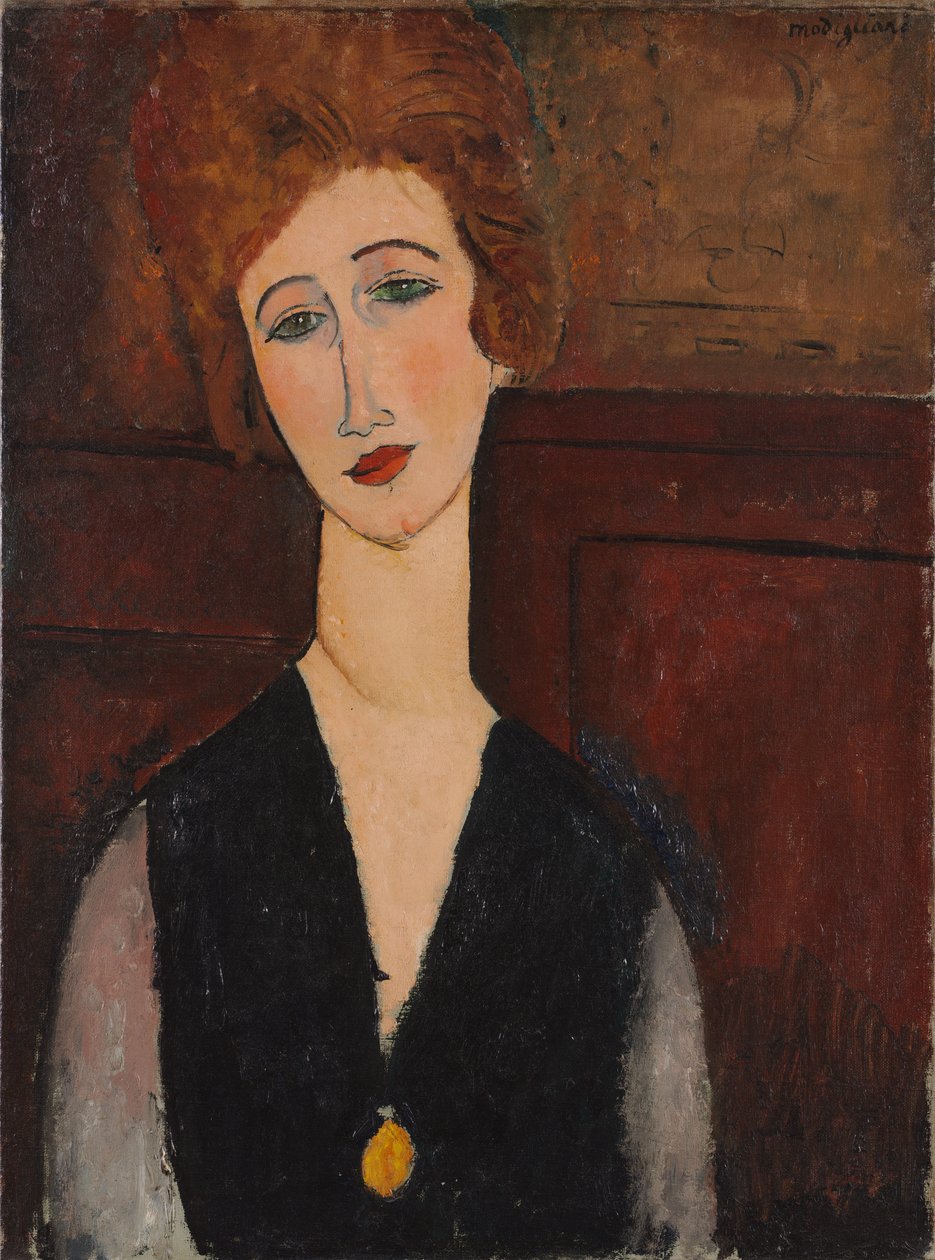 Porträtt av en kvinna av Amedeo Modigliani