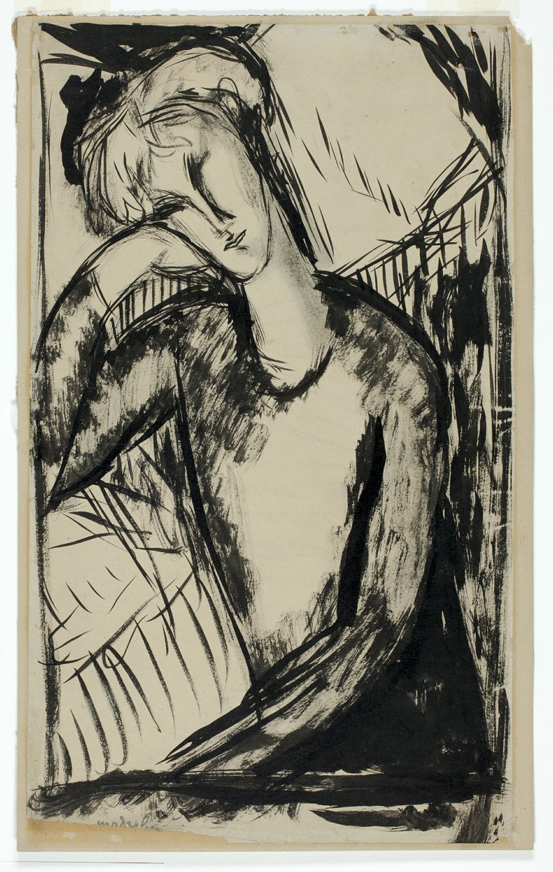 Porträtt av en ung kvinna av Amedeo Modigliani