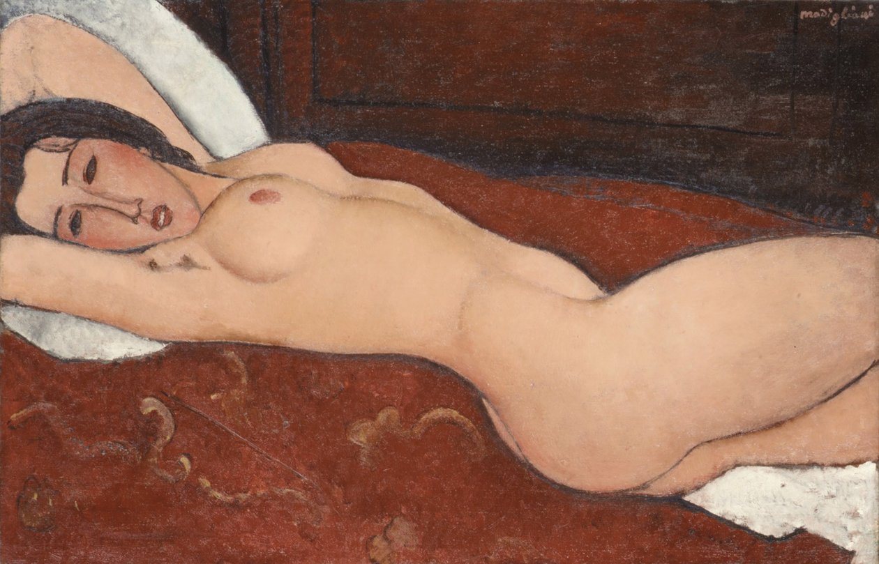 Liggande naken, 1917 av Amedeo Modigliani