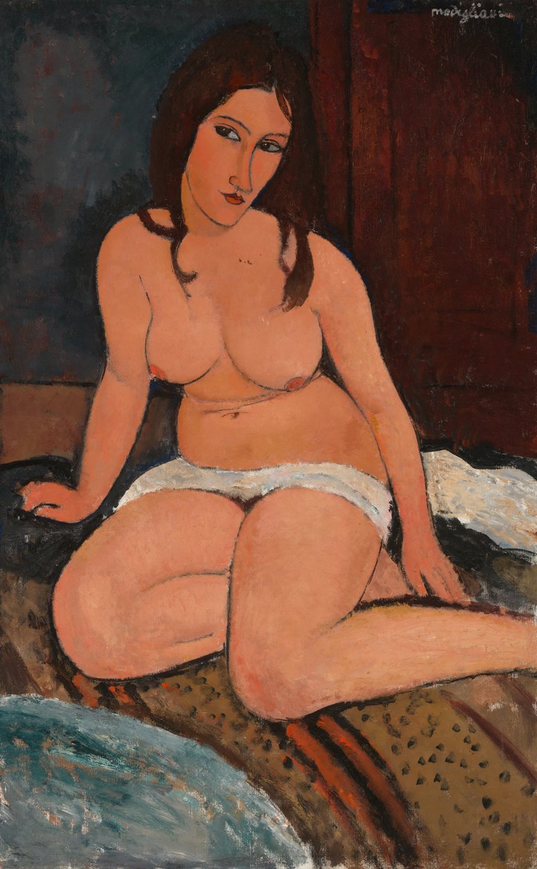 Sittande naken av Amedeo Modigliani