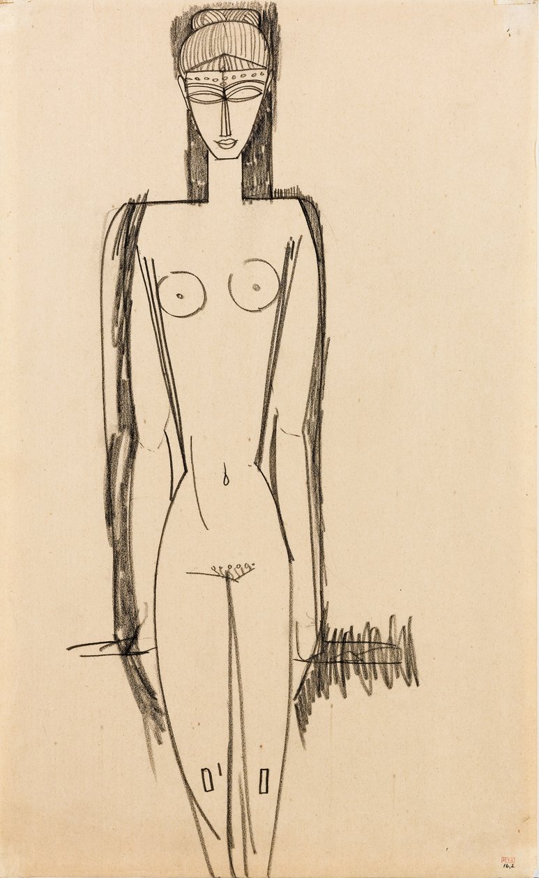 Stående naken; Nu debout, c.1910-1911 av Amedeo Modigliani