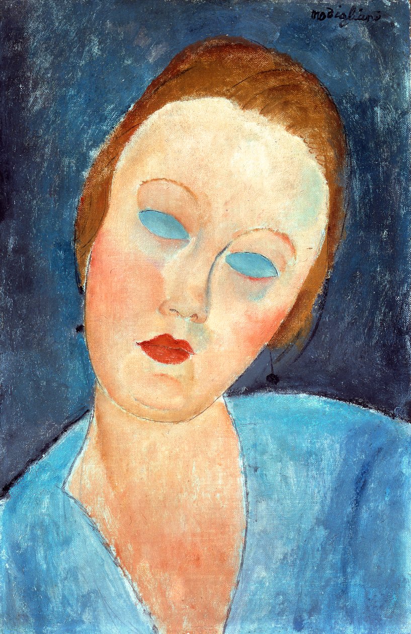 Hustru till målaren Survage, 1918 av Amedeo Modigliani